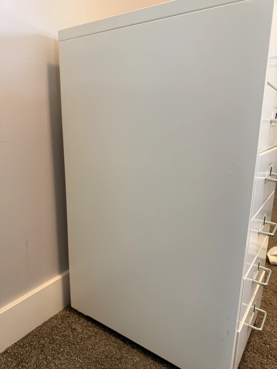 IKEA HELMER 6-Drawer Metal Unit on Casters – White - photo 2