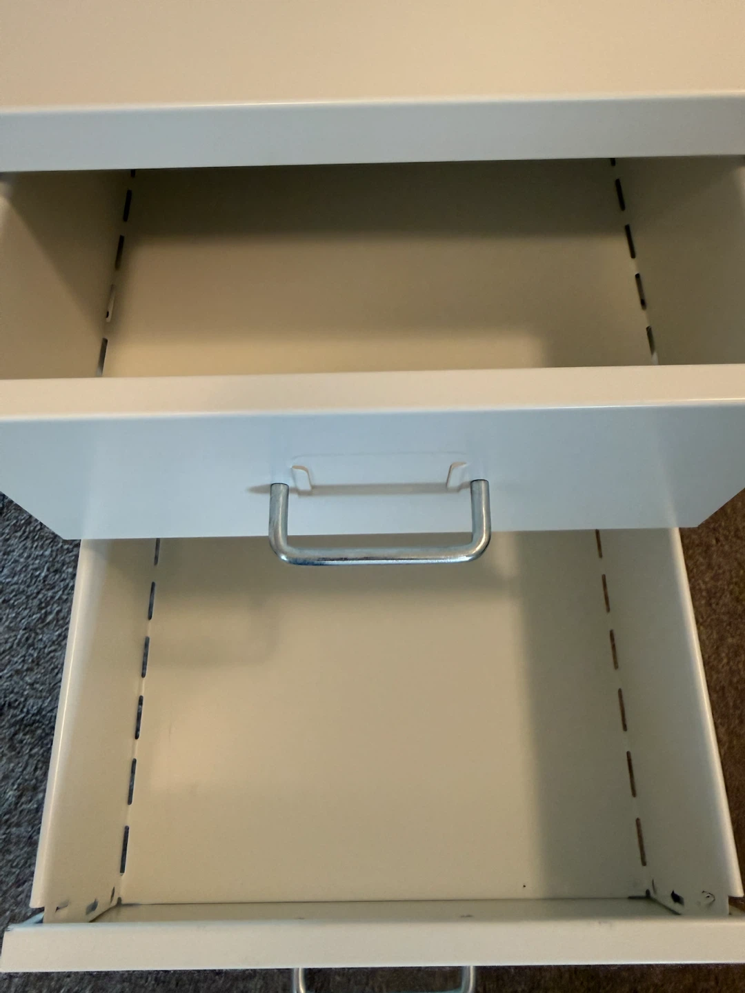 IKEA HELMER 6-Drawer Metal Unit on Casters – White - photo 3
