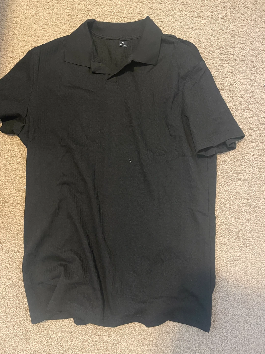 Black Textured Shirt - Size M