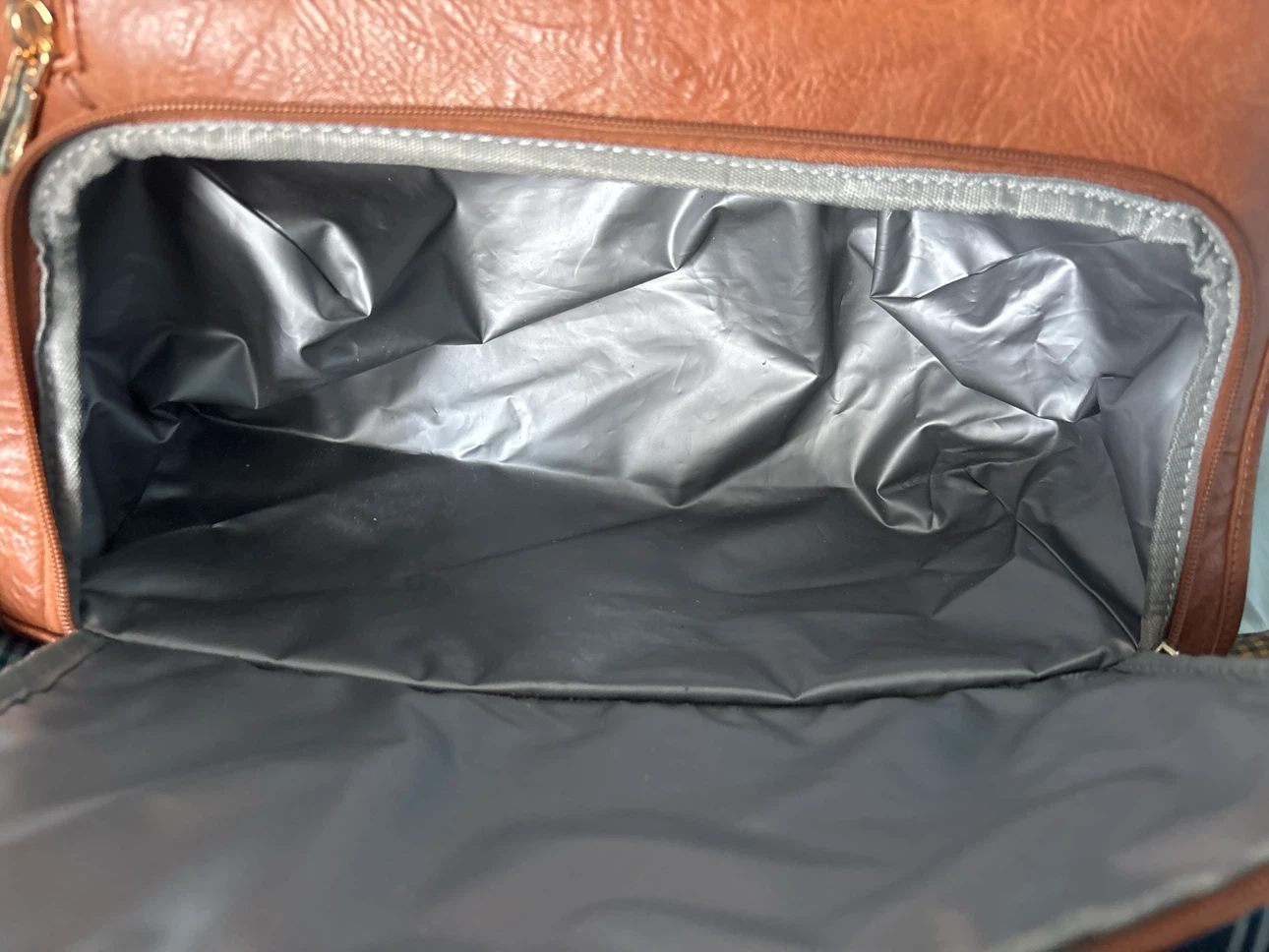 Brown Faux Leather Tote Bag - photo 3