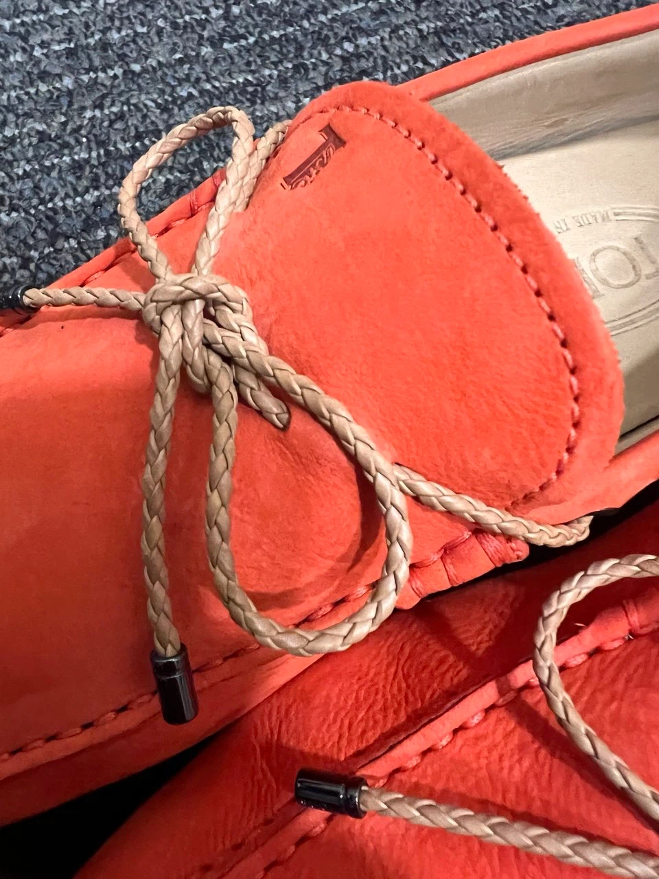 Tod's Orange Suede Driving Moccasins - photo 2