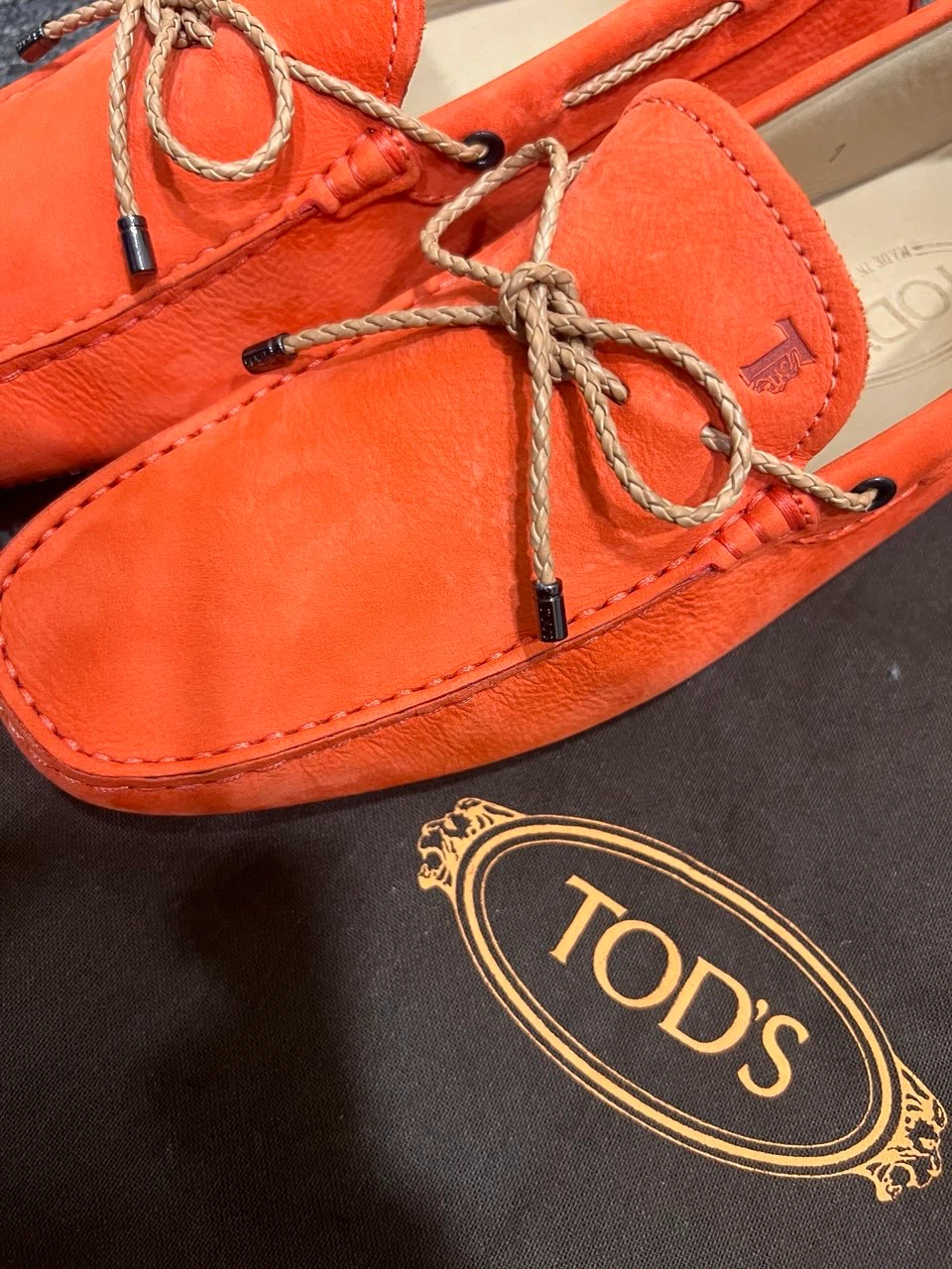 Tod's Orange Suede Driving Moccasins - photo 3