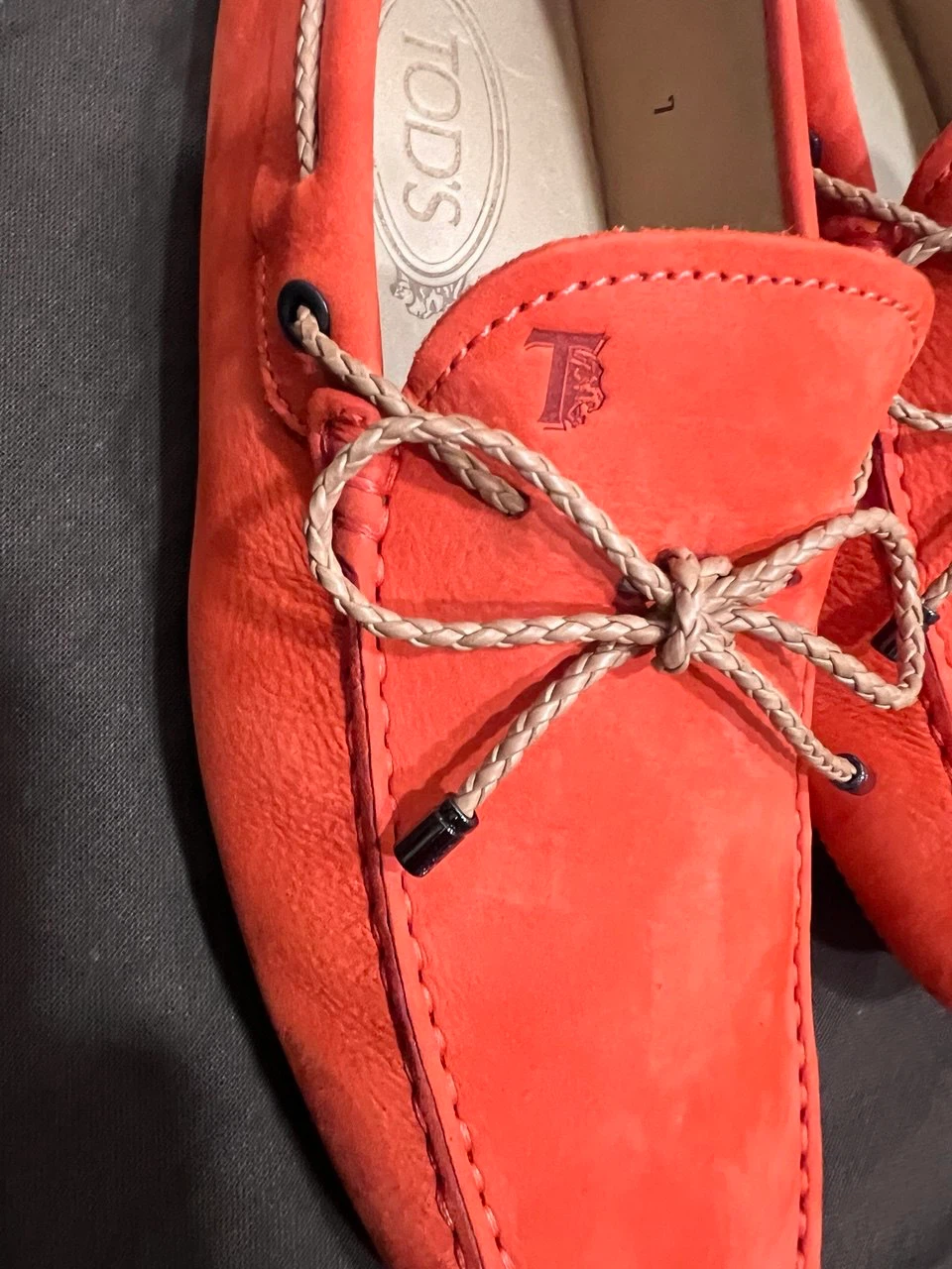 Tod's Orange Suede Driving Moccasins - photo 4