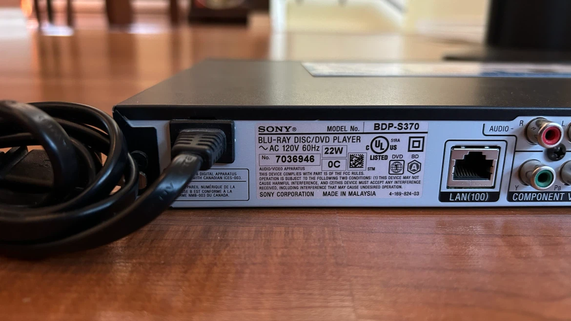 Sony Blu-ray Disc/DVD Player BDP-S370 - photo 3