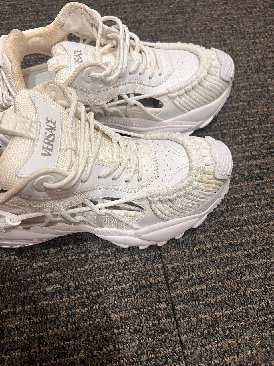 Versace White Leather Sneakers - Size EU 37 - photo 3