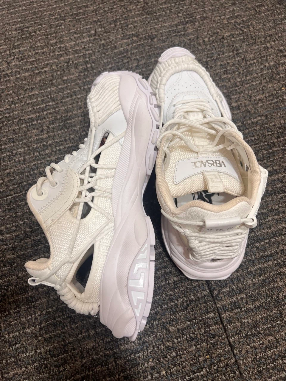 Versace White Leather Sneakers - Size EU 37 - photo 4