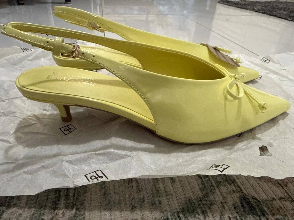 Call It Spring Yellow Slingback Heels - photo 3