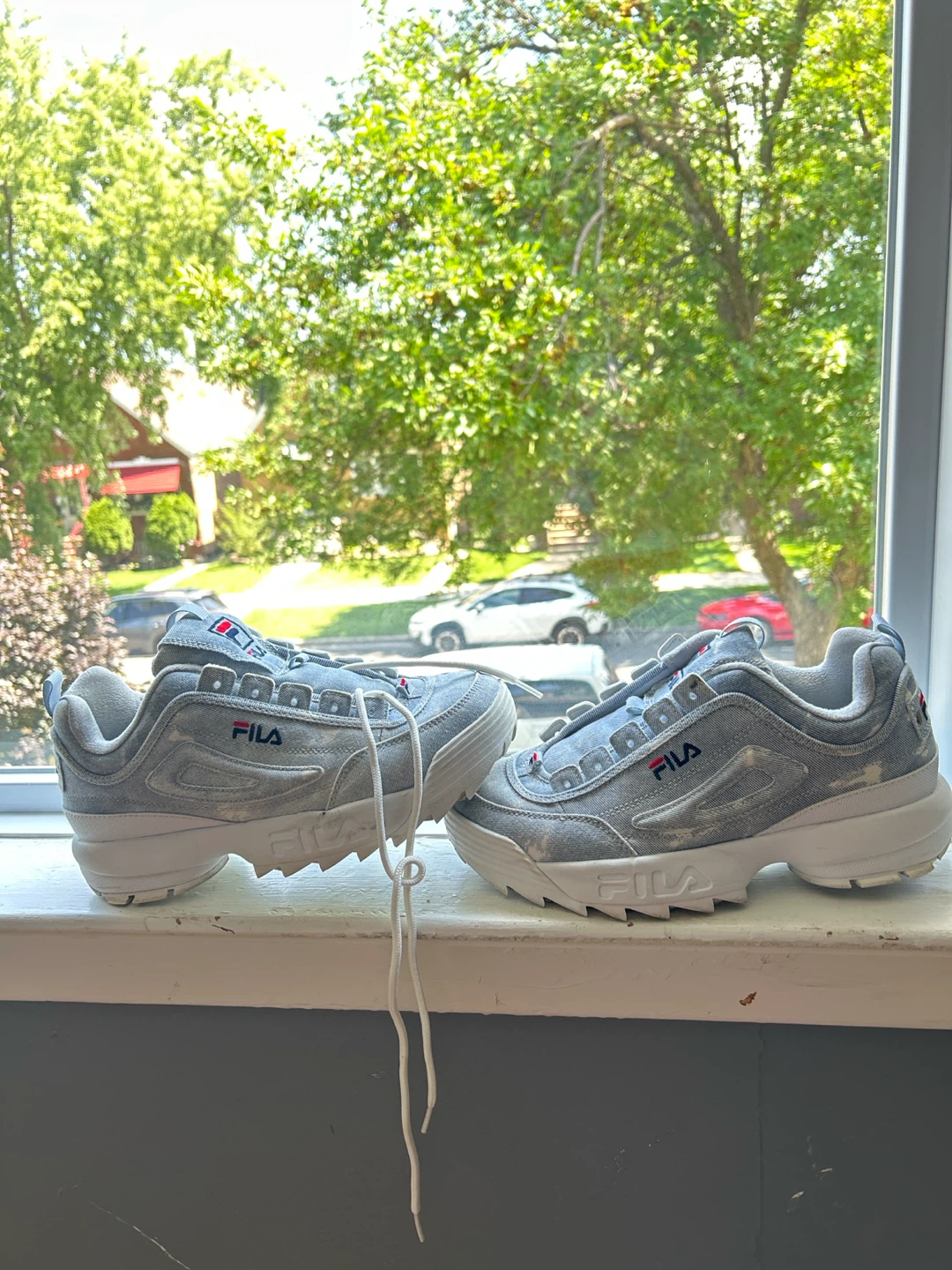 Fila Disruptor Sneakers - Grey Denim