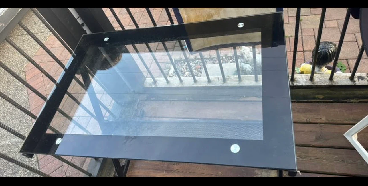 Black Glass Desk - photo 2