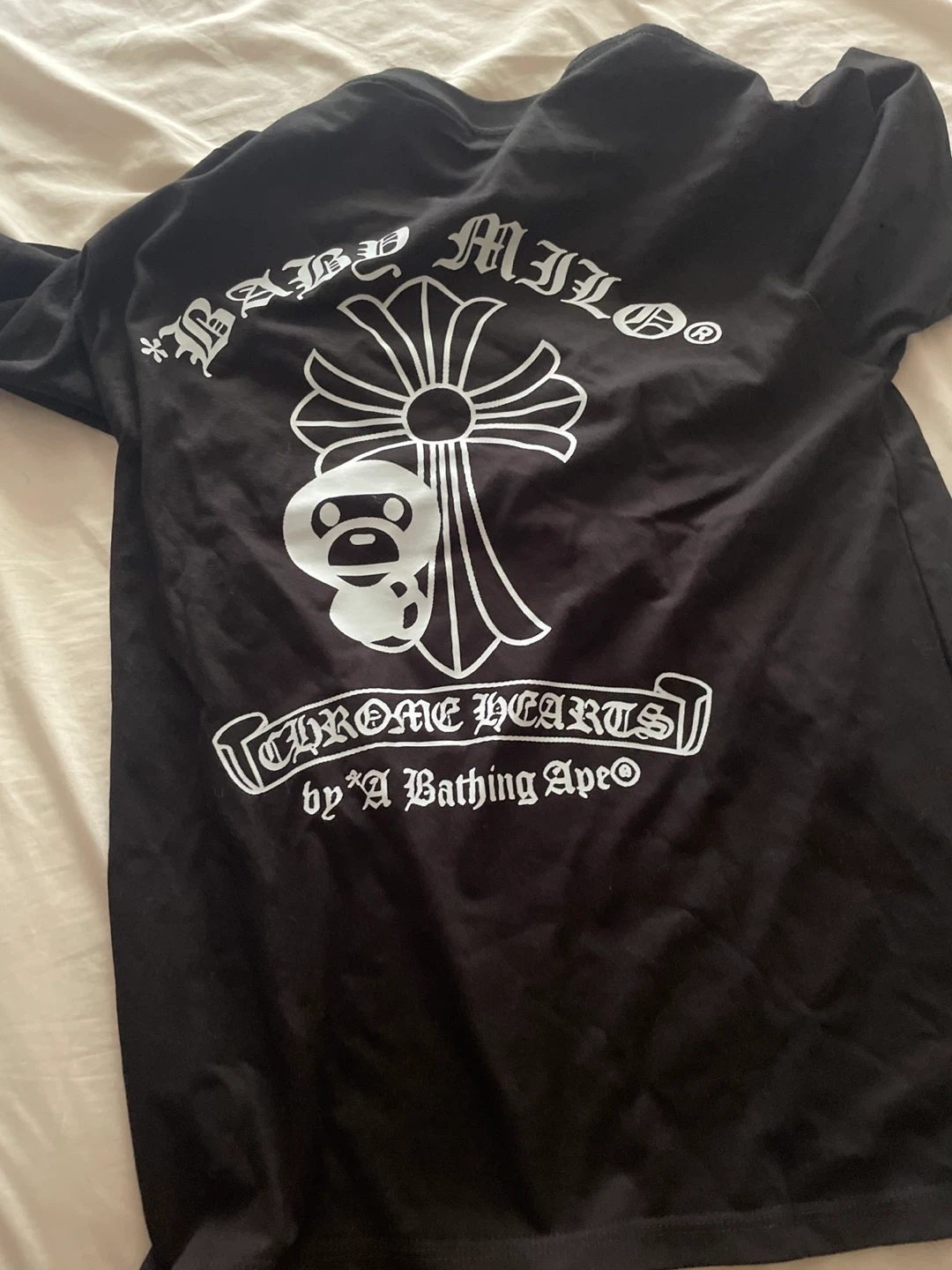 Bape x Crome heart black tee - photo 2