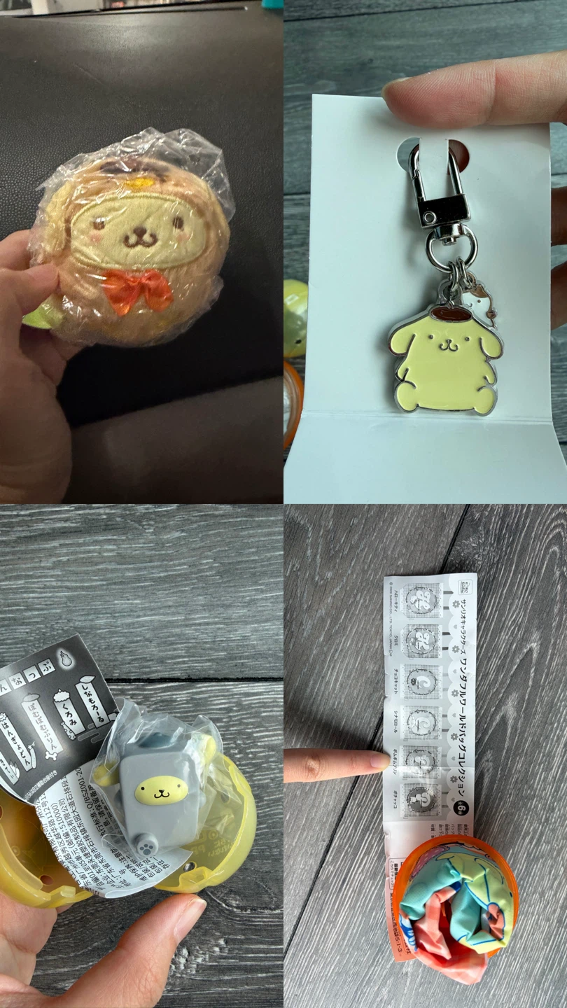 Pompompurin - keychains, capsule toy , mini bag