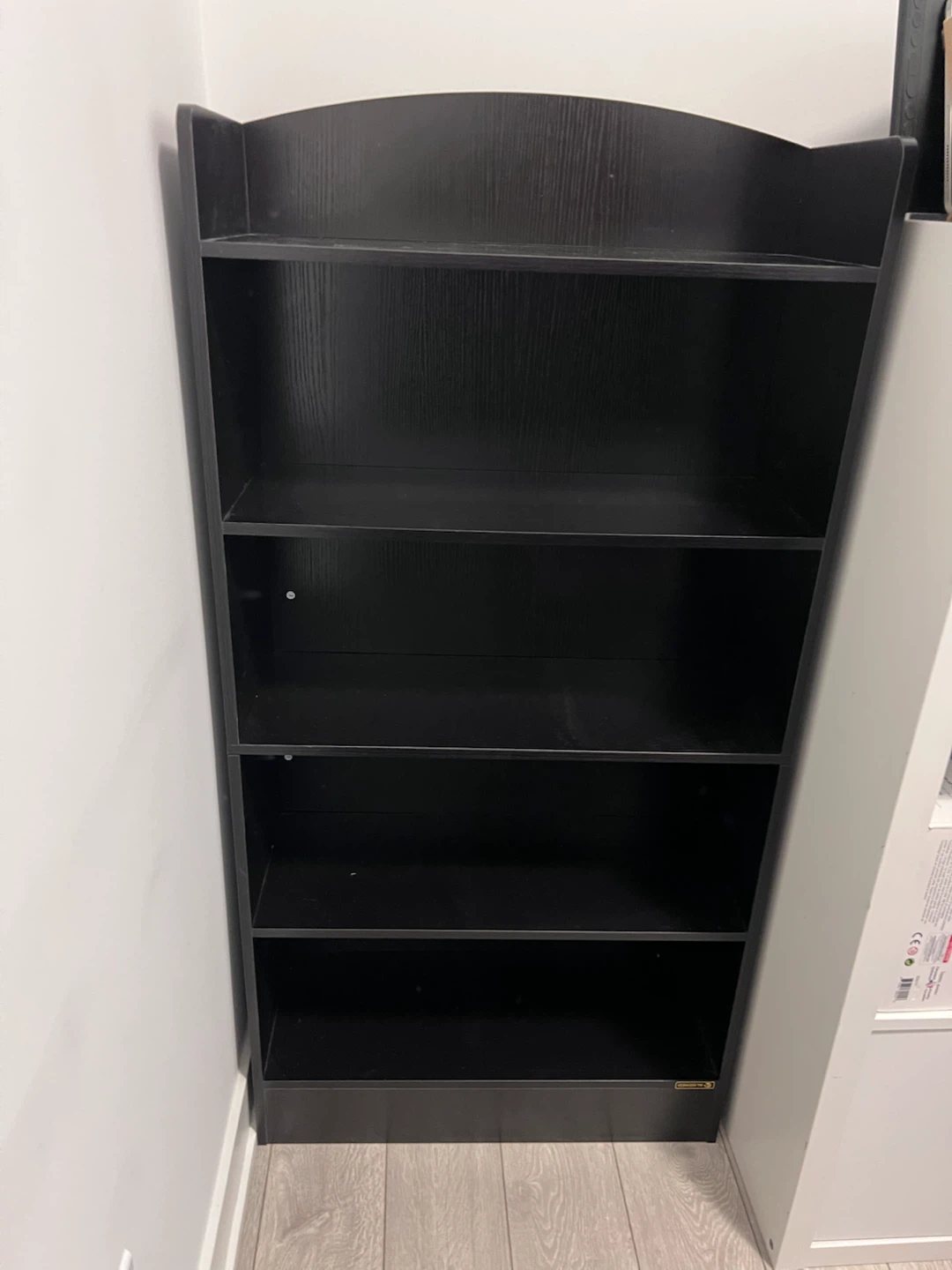 Black 5-Shelf Bookshelf