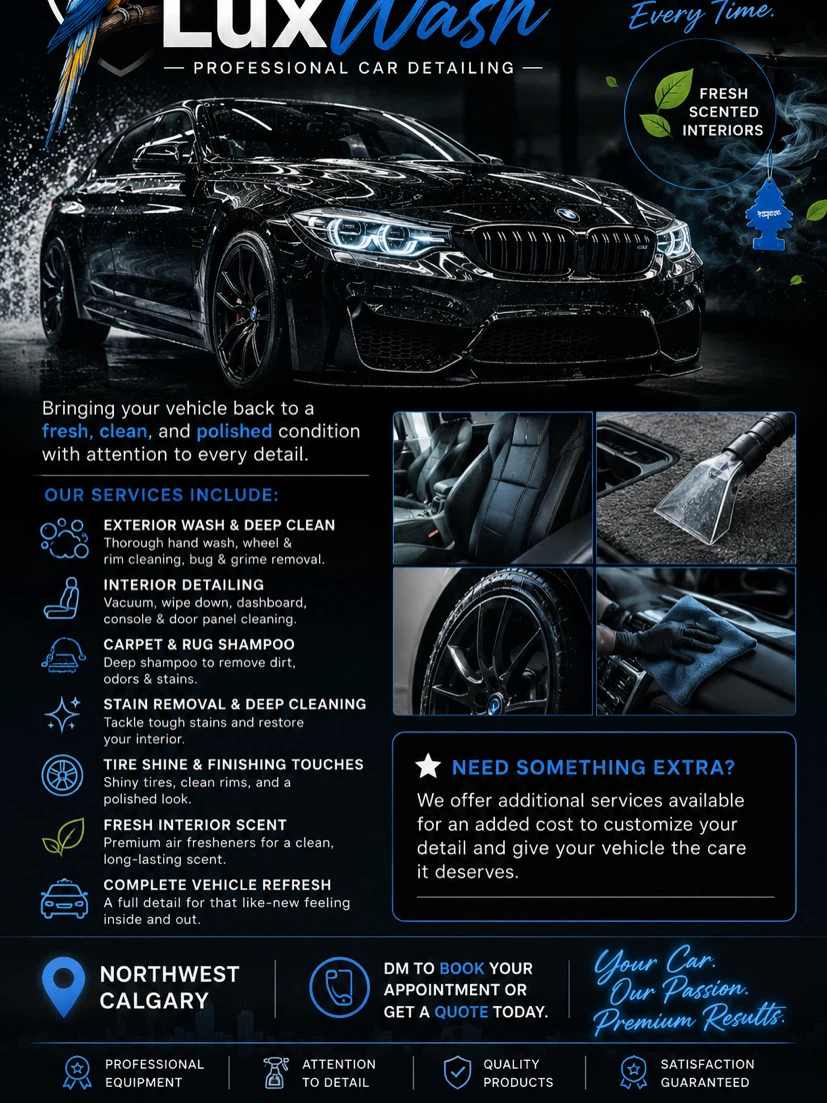 LuxWash Professional Car Detailing Services