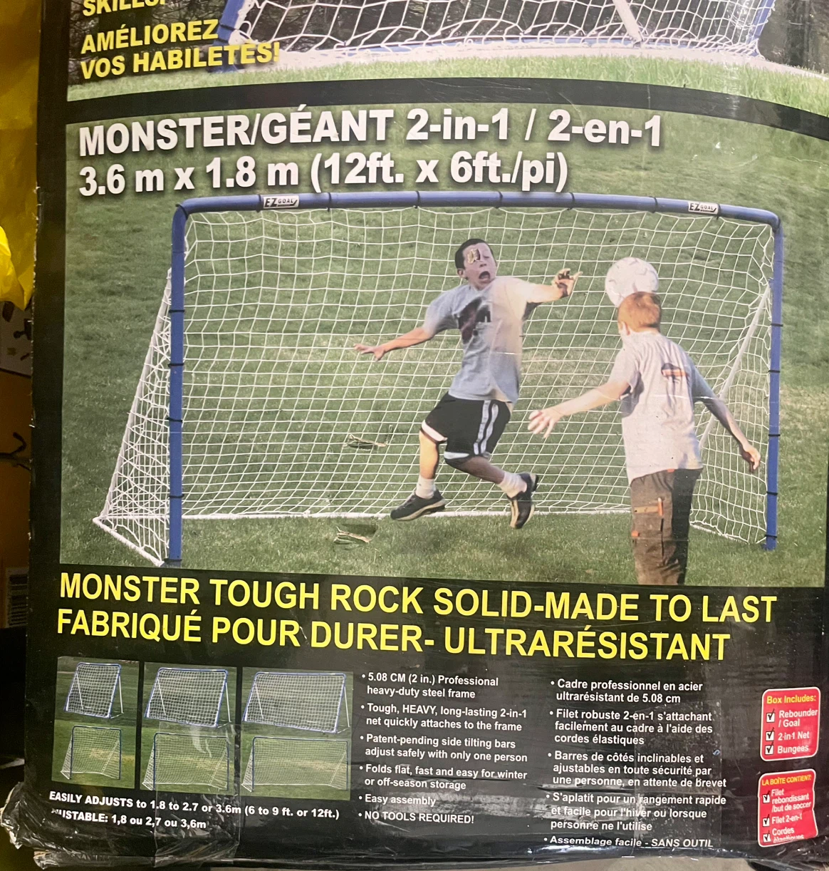 EZ Goal Monster 12’ x 6’ Folding Soccer Goal - photo 2