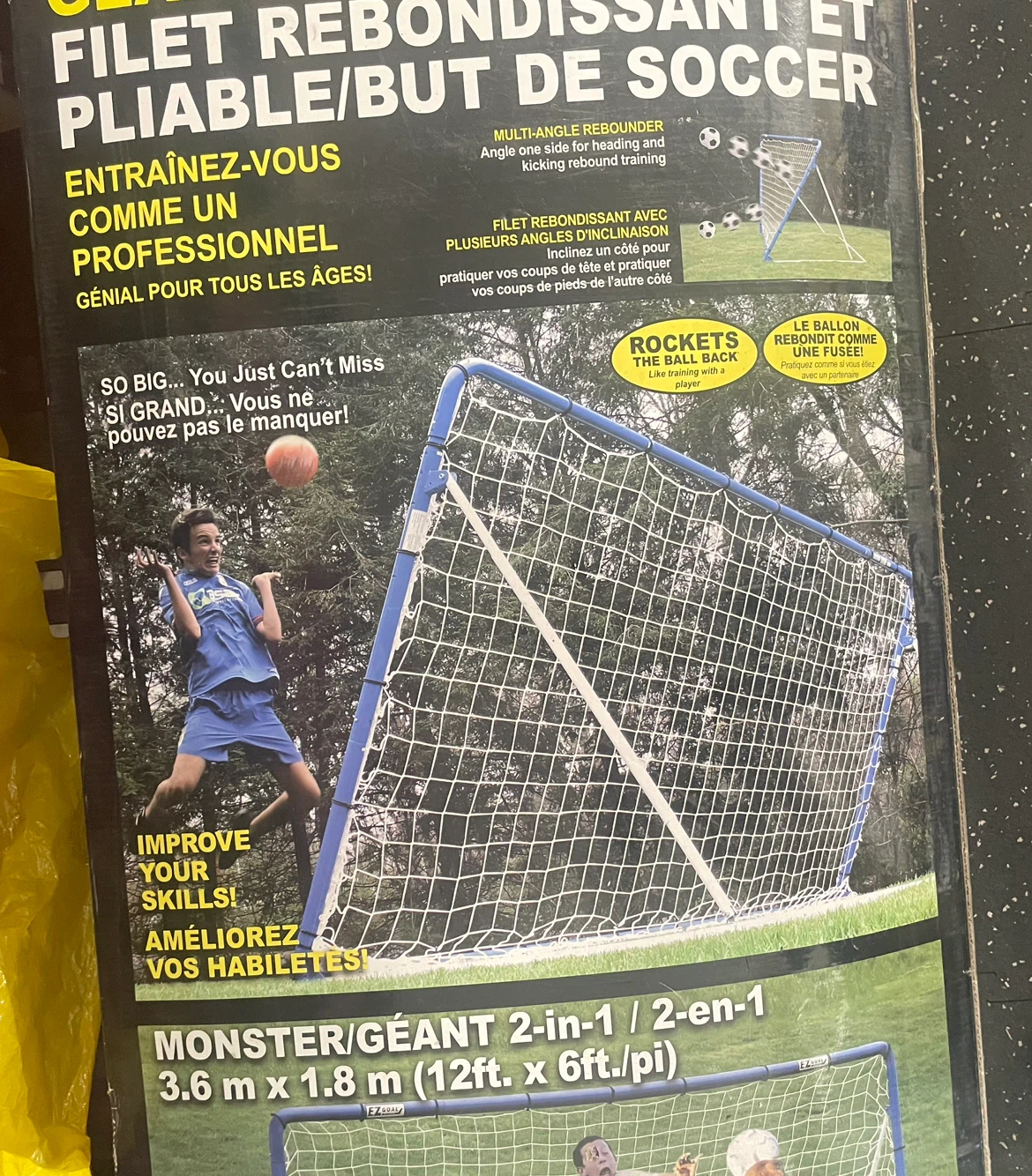 EZ Goal Monster 12’ x 6’ Folding Soccer Goal - photo 4