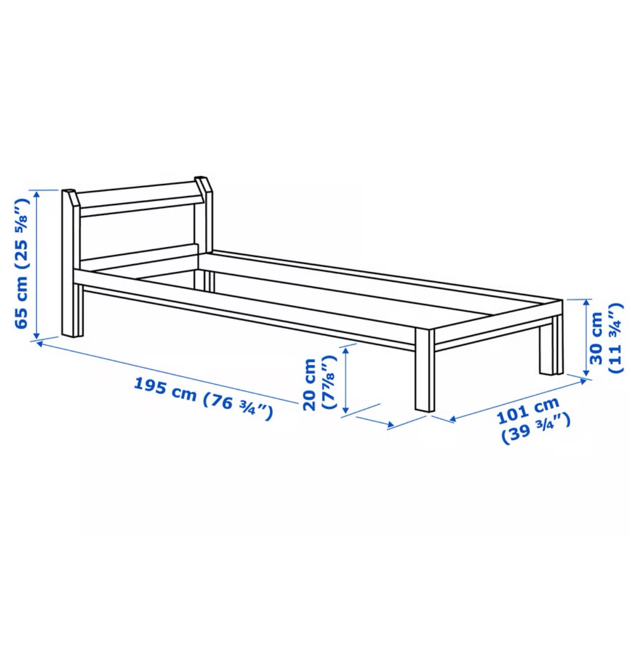 IKEA Twin Bed Frame & Mattress - photo 2