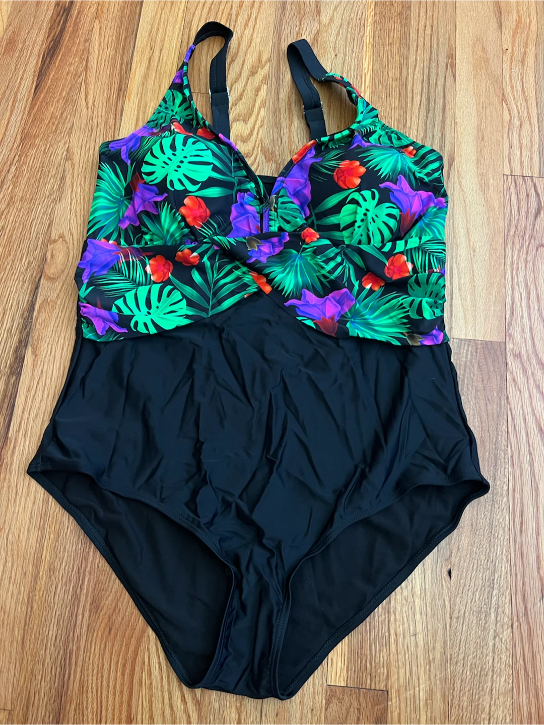 Women's Tropical Print One-Piece Swimsuit