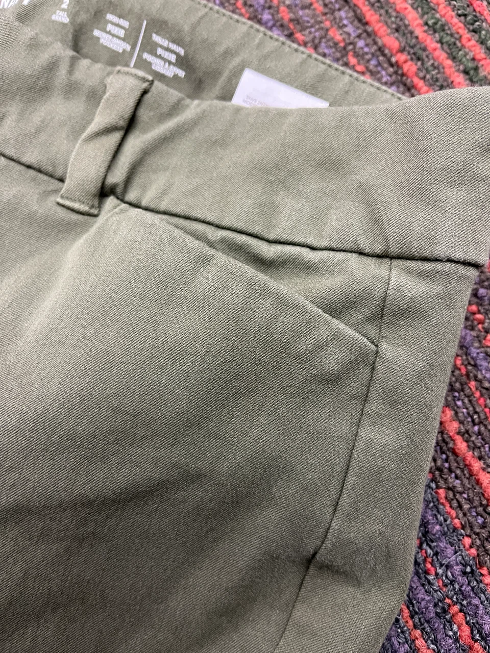 Brand New Old Navy Canvas Pants, Size 2 (Khaki Green) - photo 4