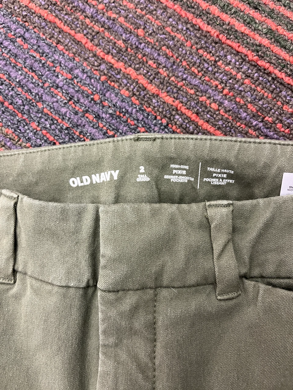Brand New Old Navy Canvas Pants, Size 2 (Khaki Green) - photo 5