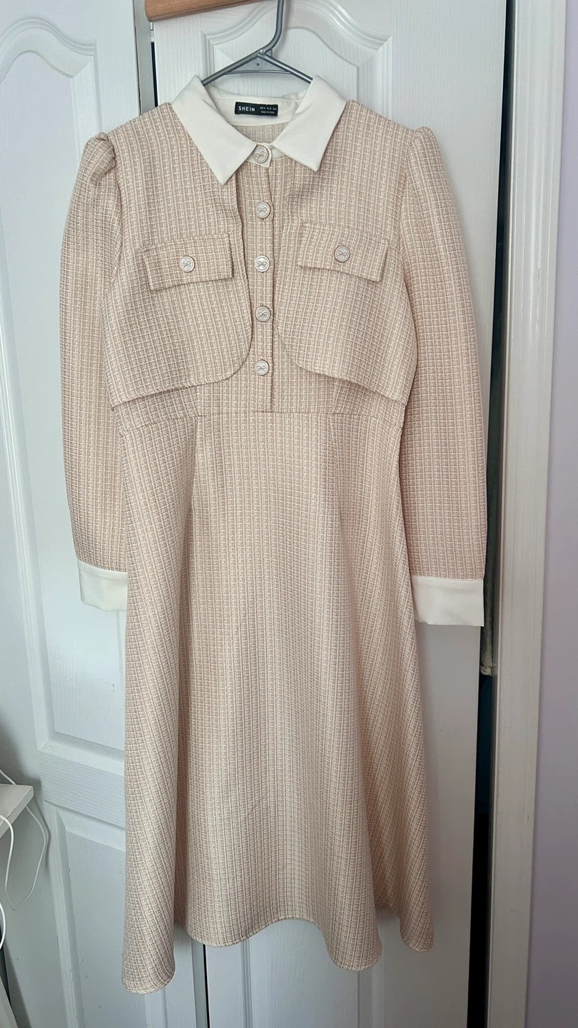 SHEIN Tweed Dress with Bolero