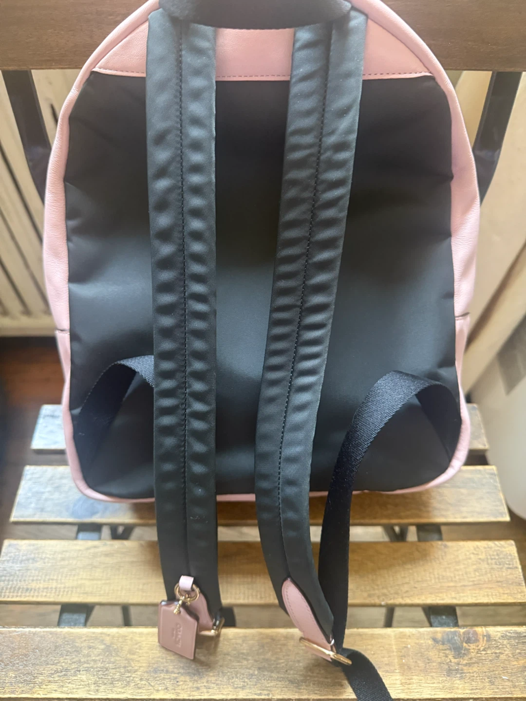 Coach Monogram Canvas Backpack with Pink Trim - photo 4