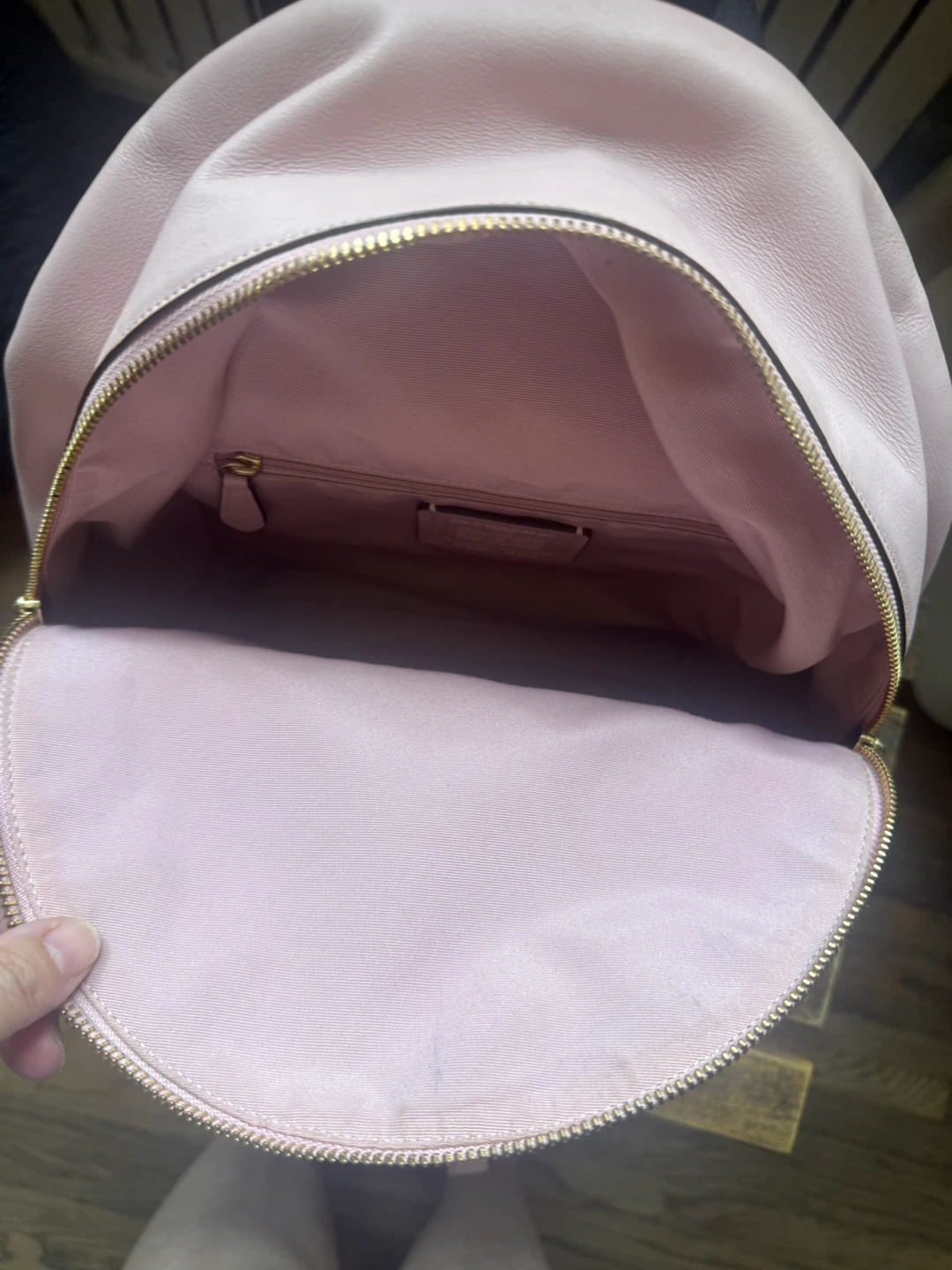 Coach Monogram Canvas Backpack with Pink Trim - photo 5