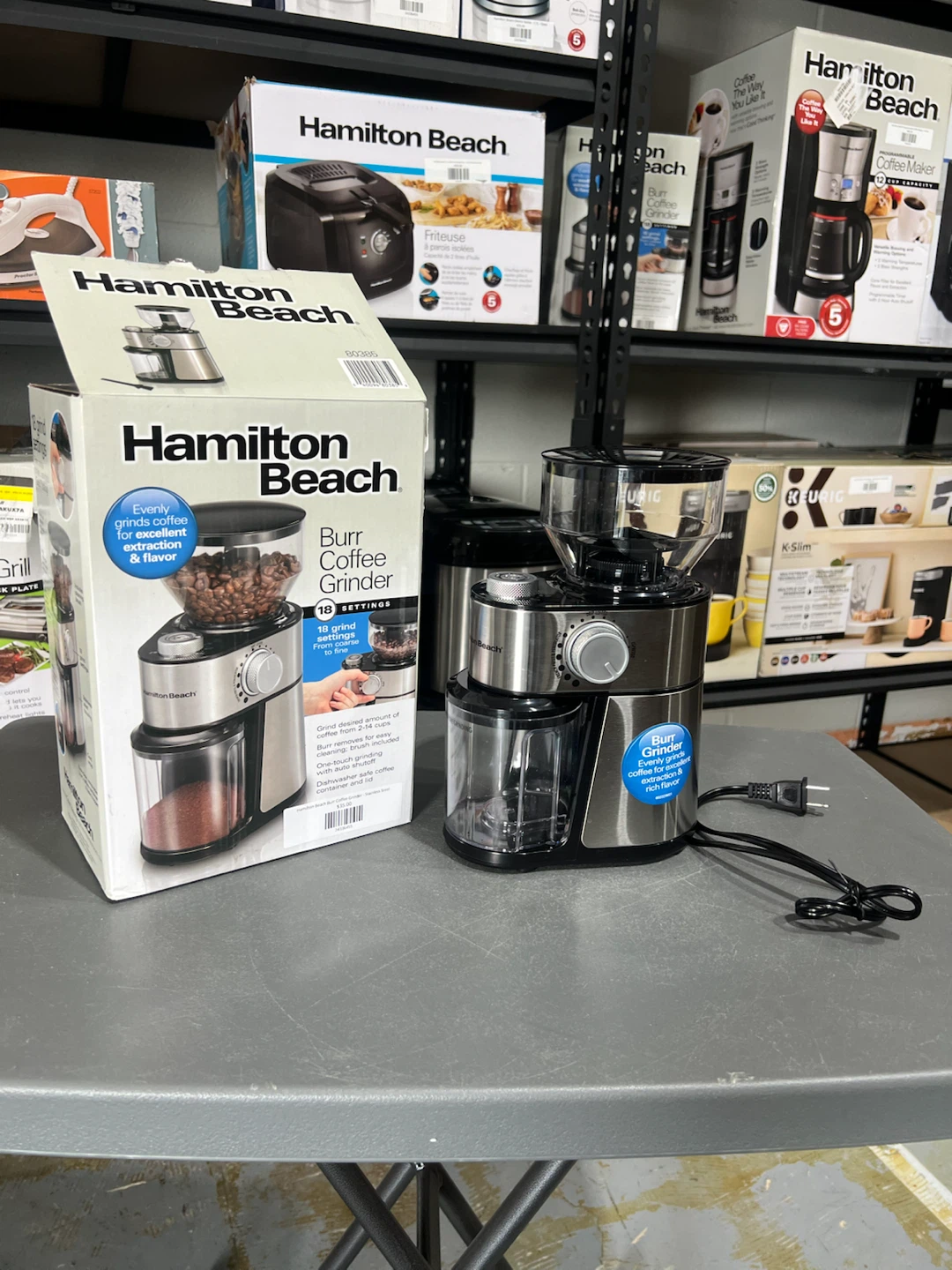 Hamilton Beach Burr Coffee Grinder - Stainless Steel
