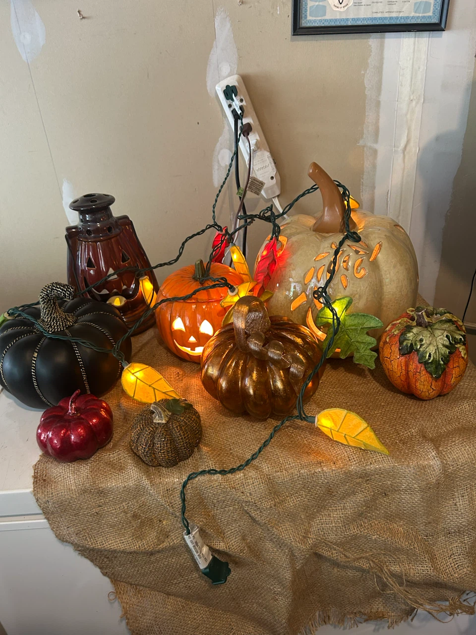 Halloween Decorative Pumpkins and Lights Set - photo 2