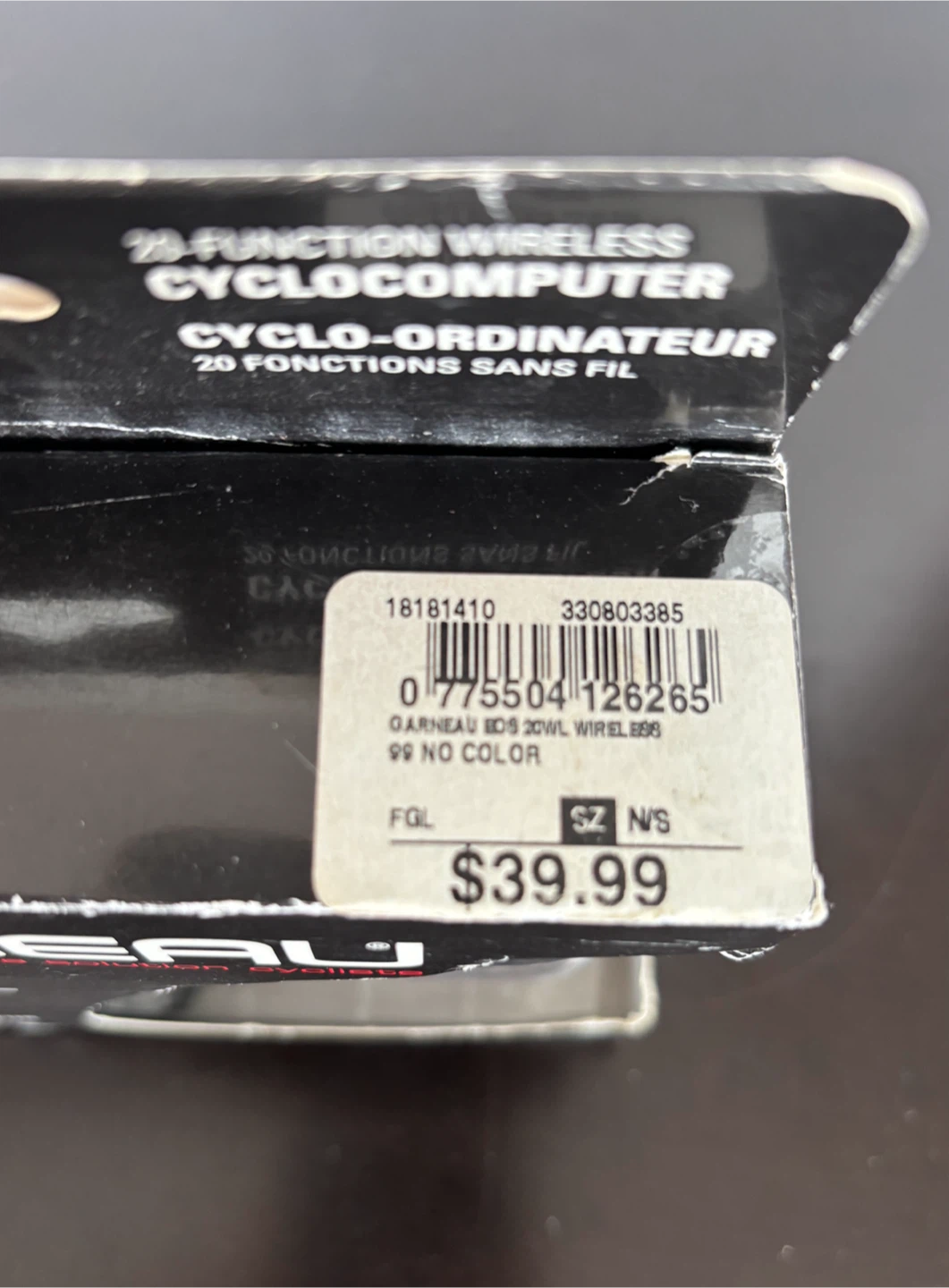 Garneau EOS 20WL Wireless Cyclocomputer - photo 5