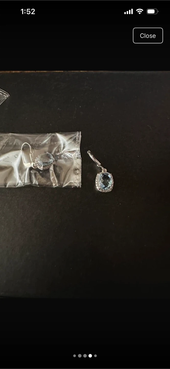 Blue Gemstone Jewelry Set - Ring, Earrings, Necklace - photo 5