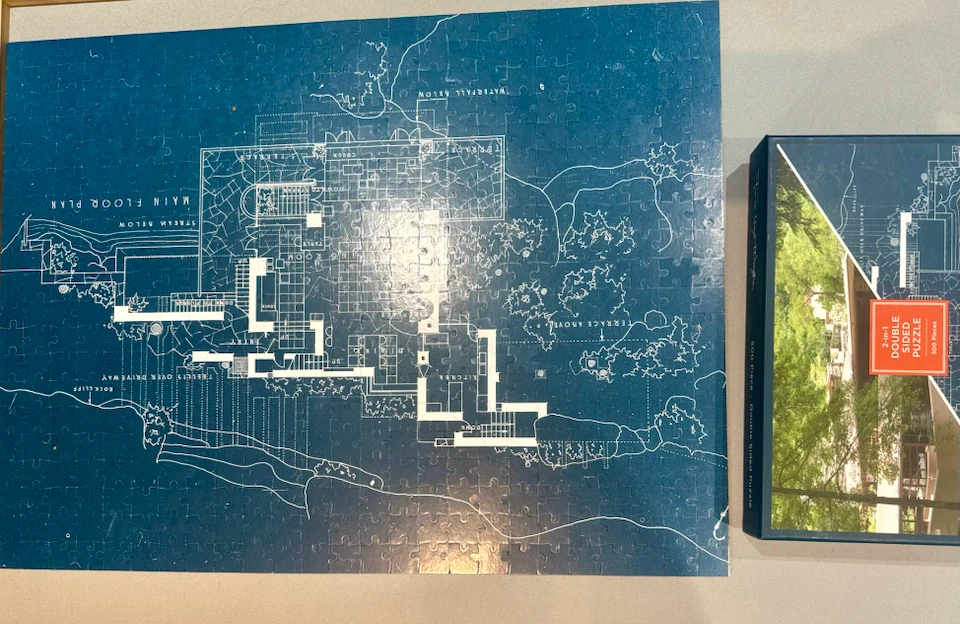 Double-Sided Puzzle: Fallingwater Frank Lloyd Wright - photo 3