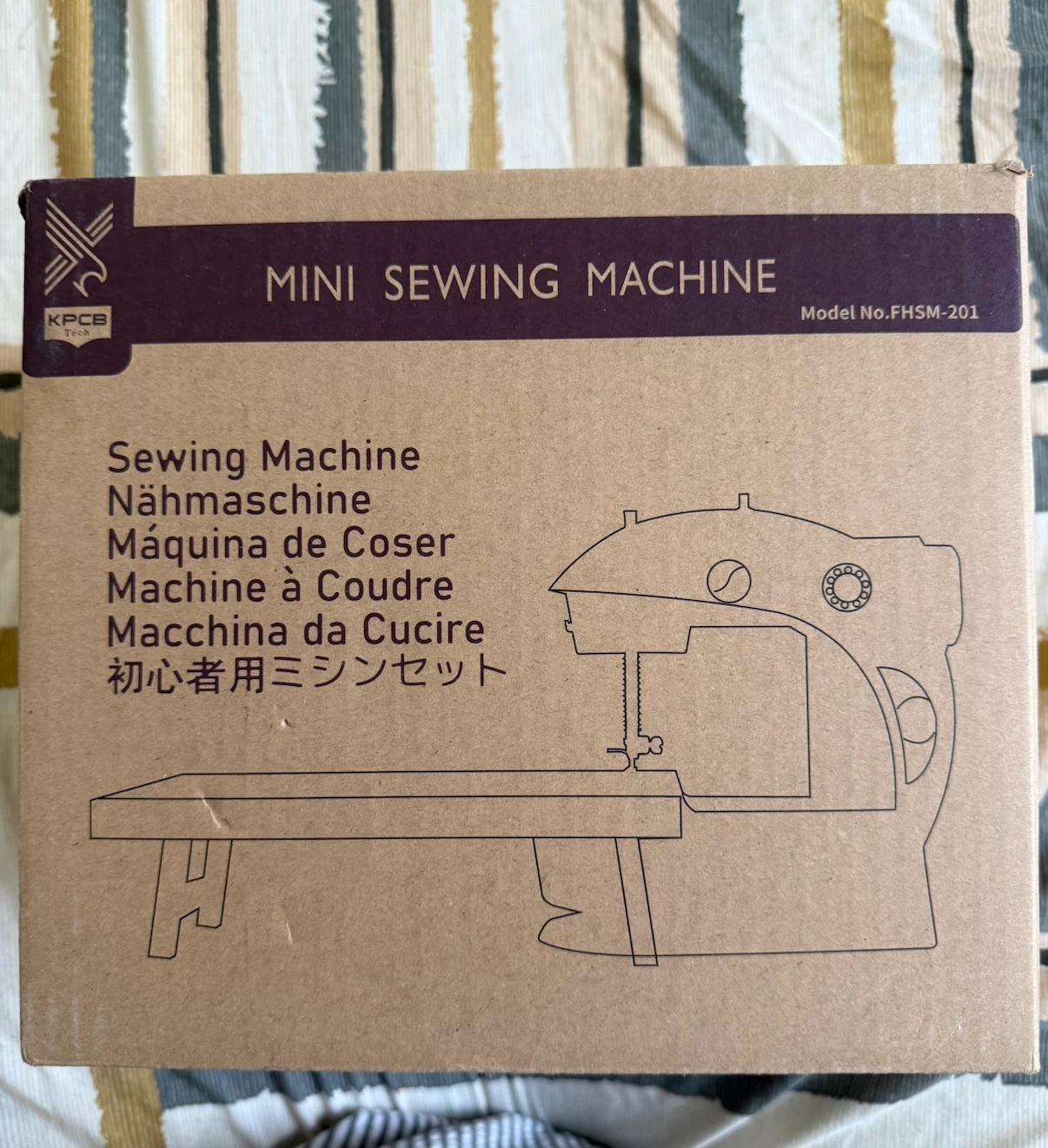 KPCB Mini Sewing Machine Model No. FSHM-201 - Light Blue
