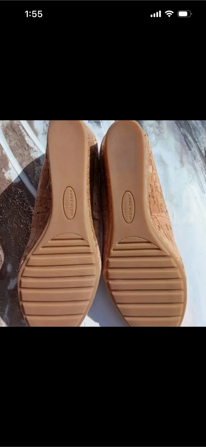 Anne Klein Cork Ballet Flats with Chain Detail - photo 3