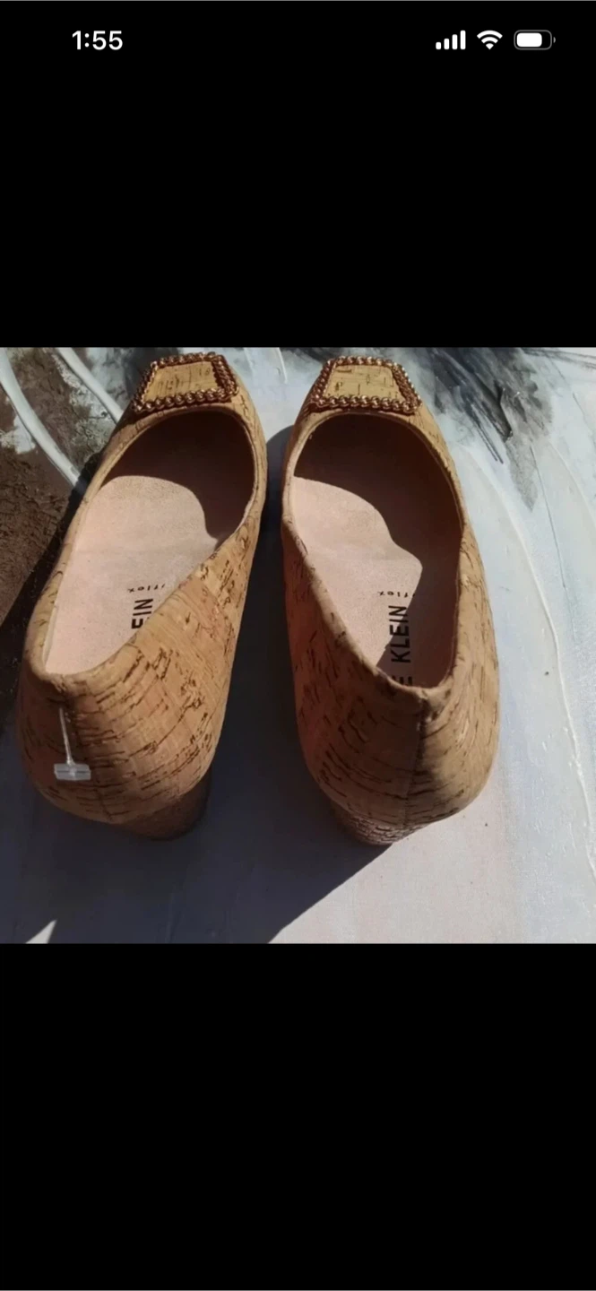 Anne Klein Cork Ballet Flats with Chain Detail - photo 4