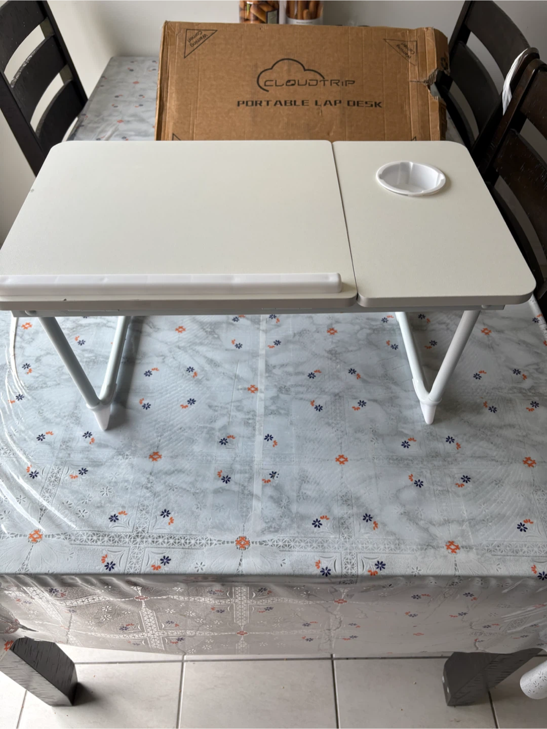 CloudTrip Folding Laptop Desk – White