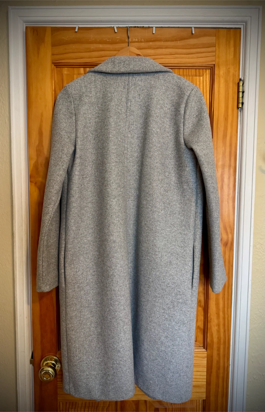 Zara Grey Long Coat – Women’s Medium – Like New - photo 3
