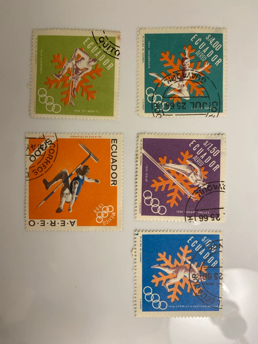Ecuador Olympic Winter Games Stamp Collection