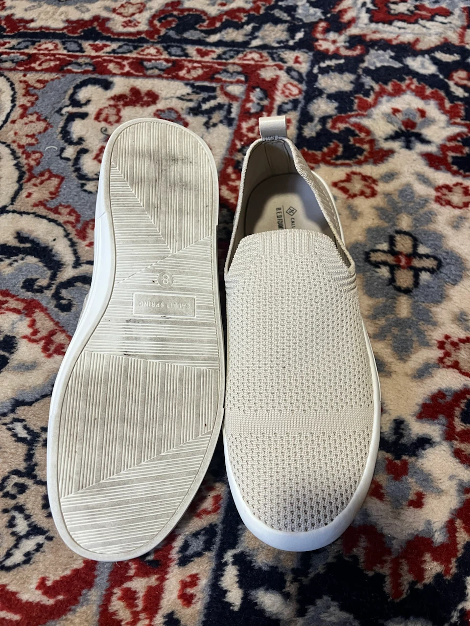 Call It Spring Beige Slip-On Sneakers Size 8 - photo 3