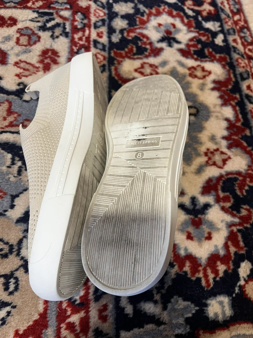 Call It Spring Beige Slip-On Sneakers Size 8 - photo 4