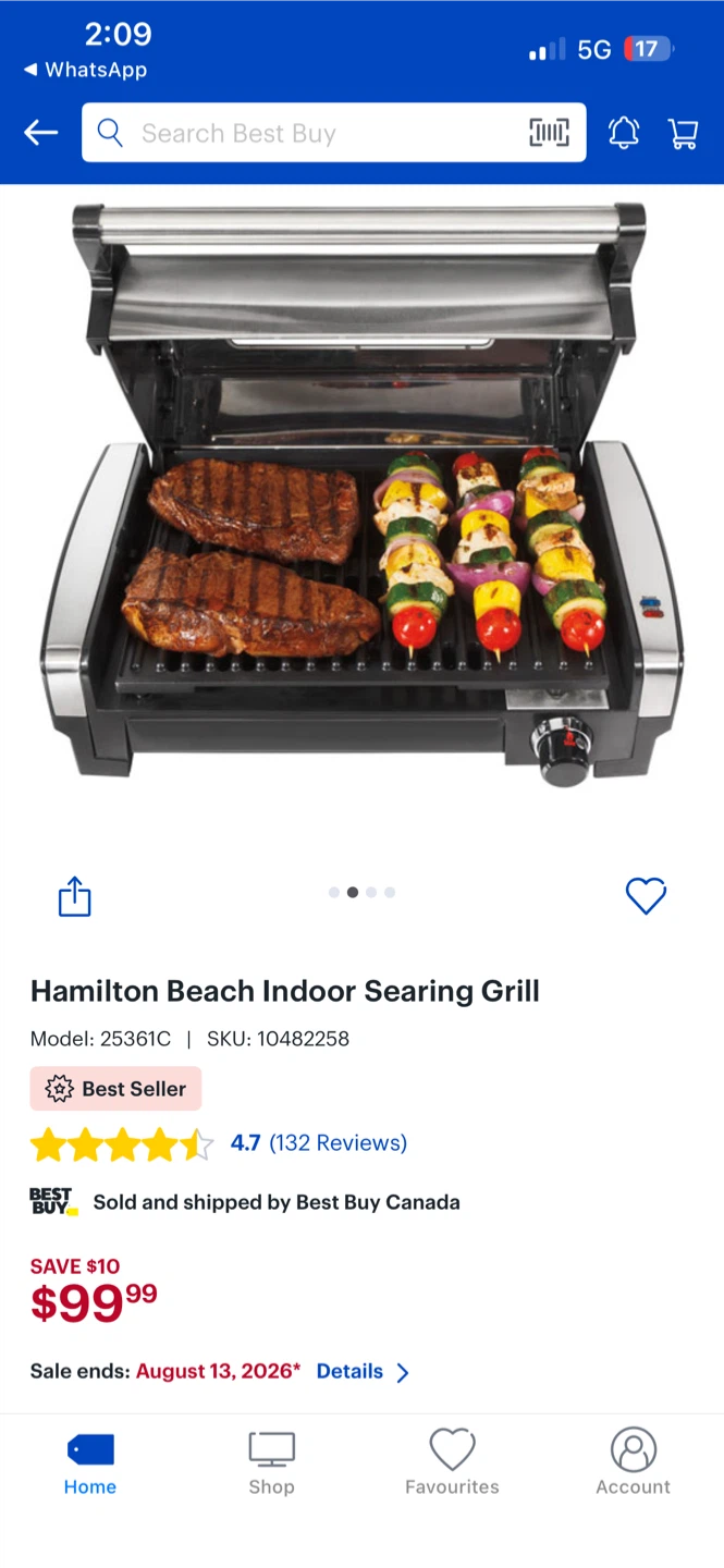 Hamilton Beach Indoor Searing Grill - photo 4