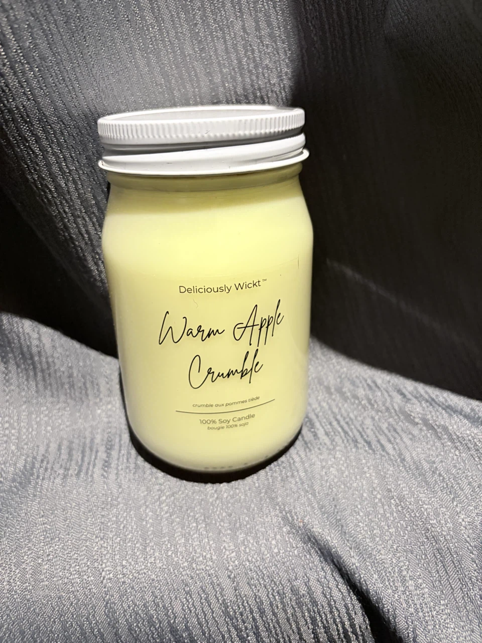 Deliciously Wick't Warm Apple Crumble 100% Soy Candle