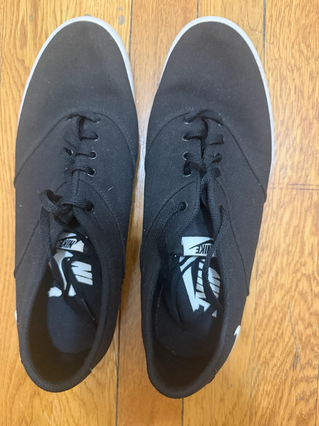 Nike  Black Canvas Sneakers