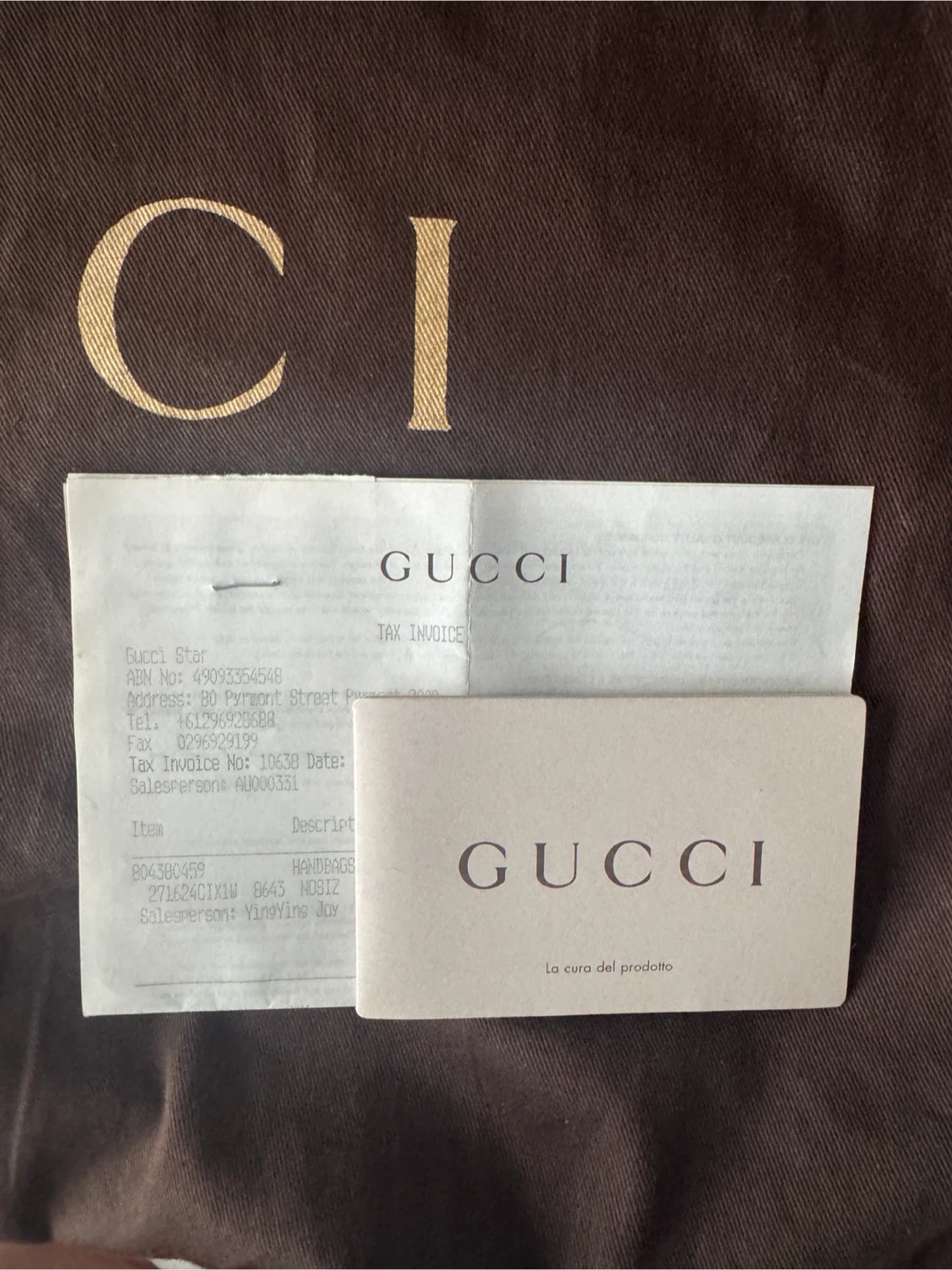 Gucci Brown Leather Tote Bag with Green and Red Stripe - photo 5