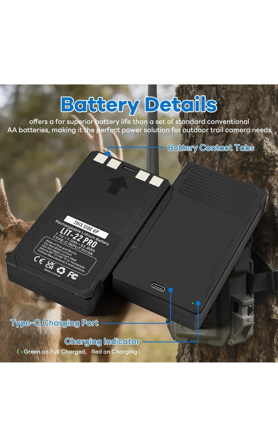Rechargeable Lithium Battery LIT-22 PRO for Hunting Trail Camera - photo 5