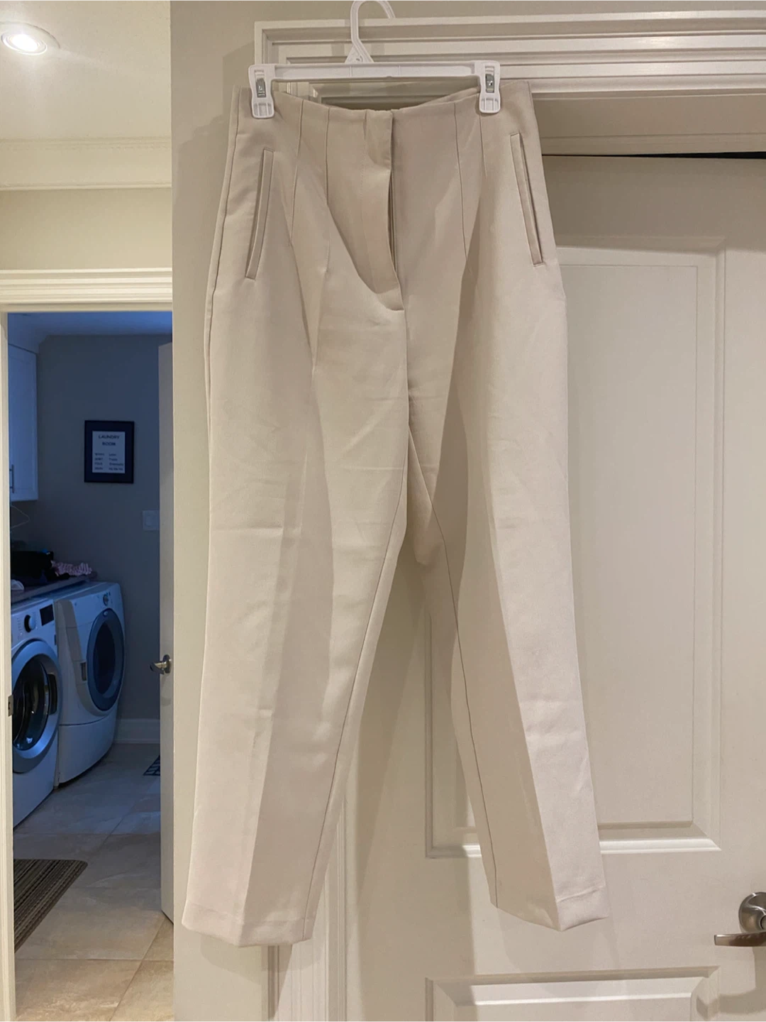 ZARA Cream Tailored Trousers - photo 2