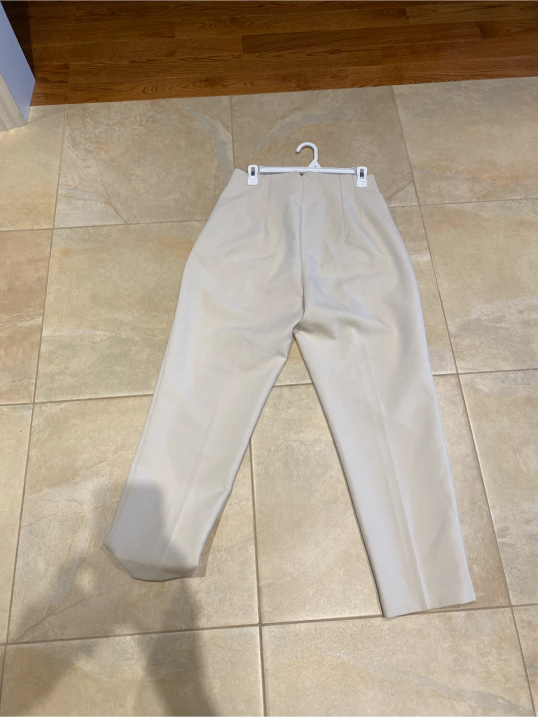 ZARA Cream Tailored Trousers - photo 3