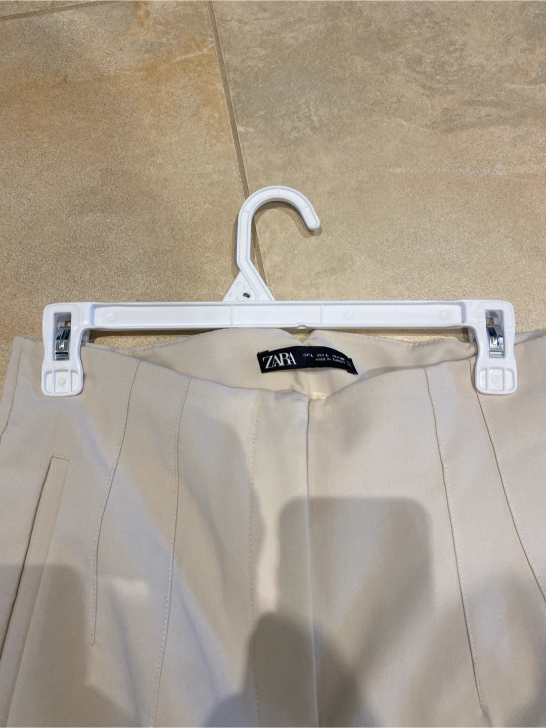 ZARA Cream Tailored Trousers - photo 4
