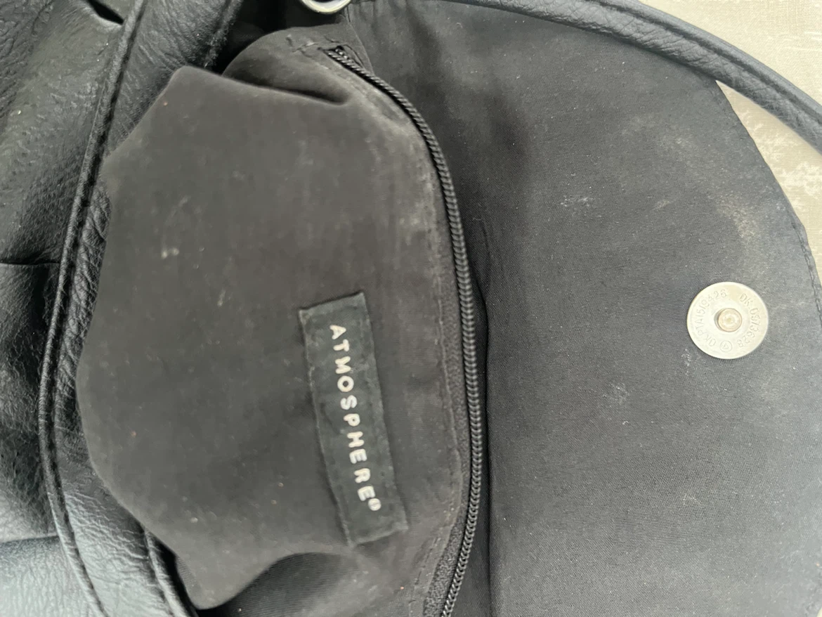 Black Faux Leather Crossbody Bag - photo 3