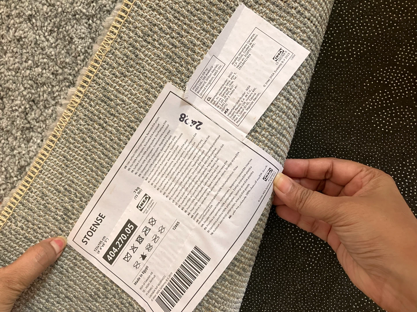 IKEA STOENSE Rug - Grey (4'4"x 6'5") - photo 2