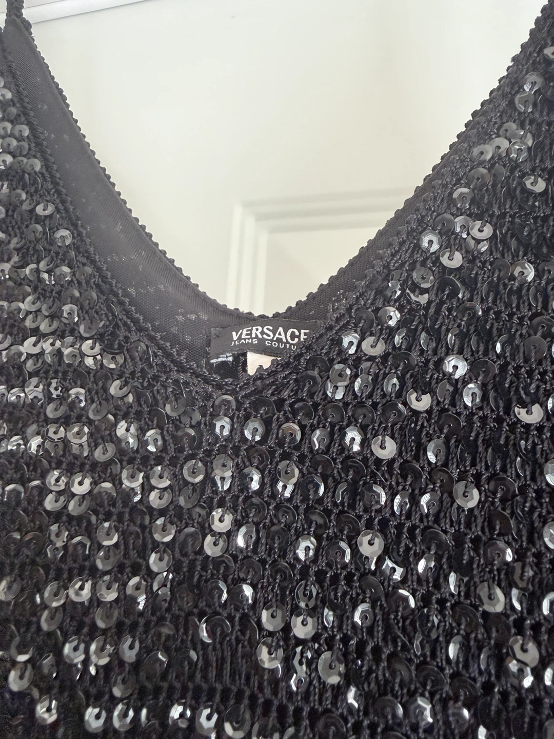 Versace Jeans Couture Black Sequin Midi Dress - photo 2